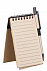 Блокнот на кольцах Eco Note с ручкой, черный с логотипом в Балашихе заказать по выгодной цене в кибермаркете AvroraStore