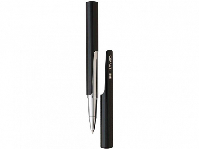 Ручка роллер «Shaft Black» с логотипом в Балашихе заказать по выгодной цене в кибермаркете AvroraStore
