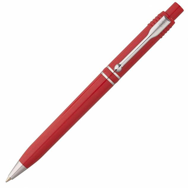 Ручка шариковая Raja Chrome, красная с логотипом в Балашихе заказать по выгодной цене в кибермаркете AvroraStore
