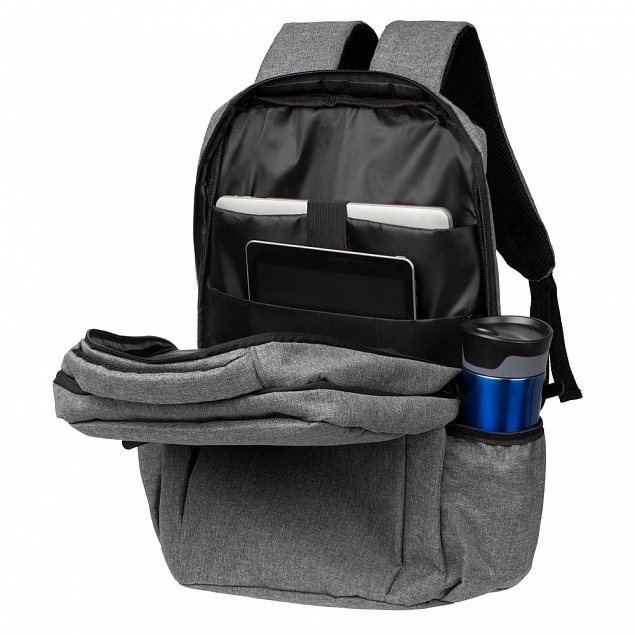 Рюкзак для ноутбука The First XL, серый с логотипом в Балашихе заказать по выгодной цене в кибермаркете AvroraStore
