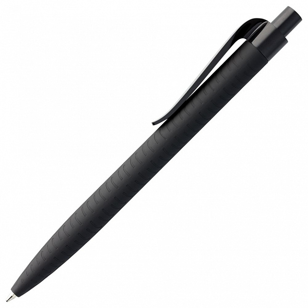 Ручка шариковая Prodir QS03 PRP Tyre Soft Touch, черная с логотипом в Балашихе заказать по выгодной цене в кибермаркете AvroraStore