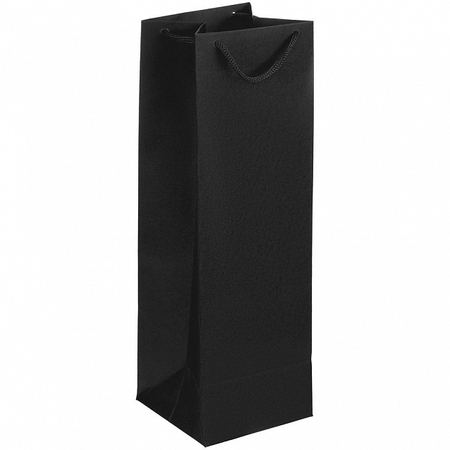 Пакет под бутылку Vindemia, черный с логотипом в Балашихе заказать по выгодной цене в кибермаркете AvroraStore