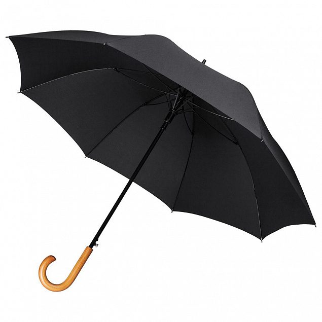 Зонт-трость Classic, черный с логотипом в Балашихе заказать по выгодной цене в кибермаркете AvroraStore