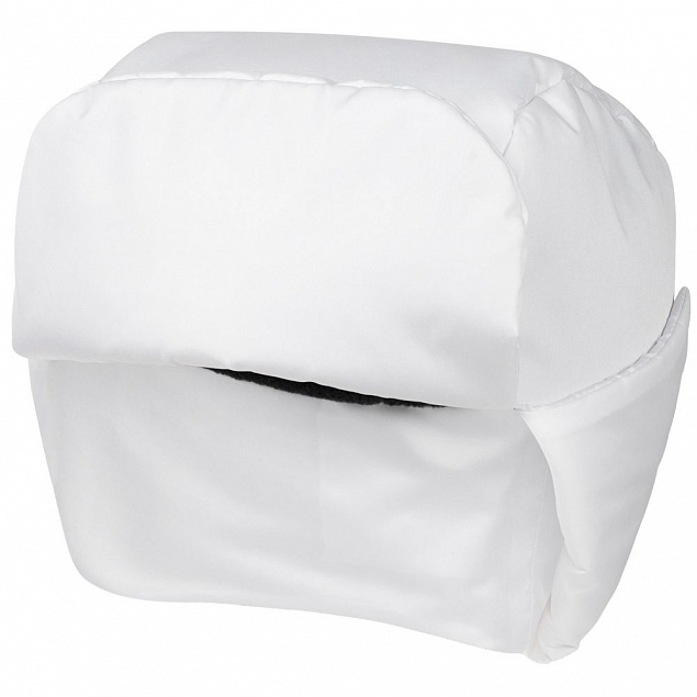 Шапка-ушанка Shelter, белая с логотипом в Балашихе заказать по выгодной цене в кибермаркете AvroraStore