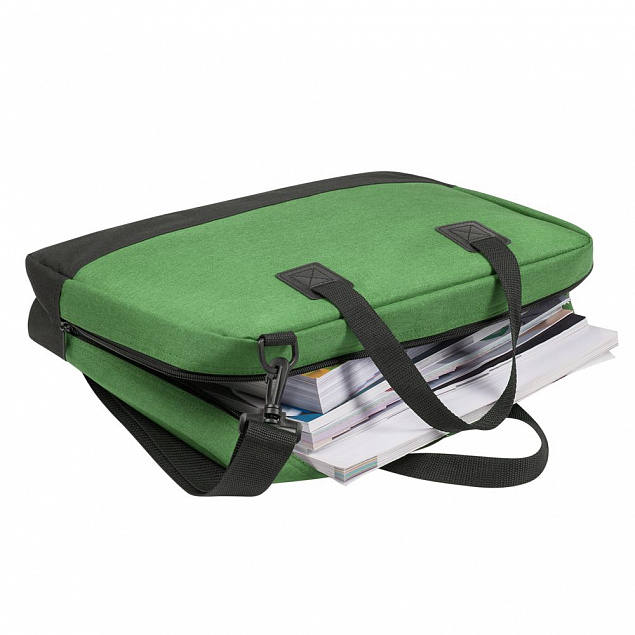 Сумка для ноутбука Unit Bimo Work, зеленая с логотипом в Балашихе заказать по выгодной цене в кибермаркете AvroraStore