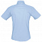 Рубашка женская с коротким рукавом ELITE, голубая с логотипом в Балашихе заказать по выгодной цене в кибермаркете AvroraStore