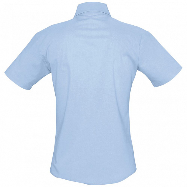 Рубашка женская с коротким рукавом ELITE, голубая с логотипом в Балашихе заказать по выгодной цене в кибермаркете AvroraStore