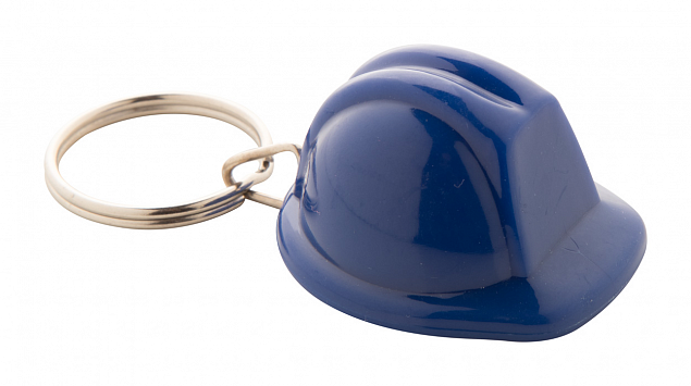 Брелок каска, синий с логотипом в Балашихе заказать по выгодной цене в кибермаркете AvroraStore