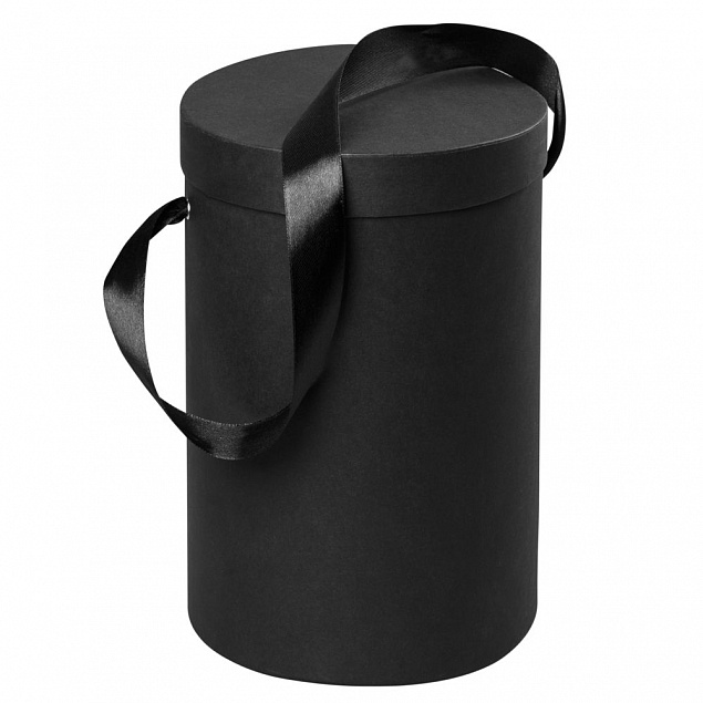 Подарочная коробка Rond, черная с логотипом в Балашихе заказать по выгодной цене в кибермаркете AvroraStore