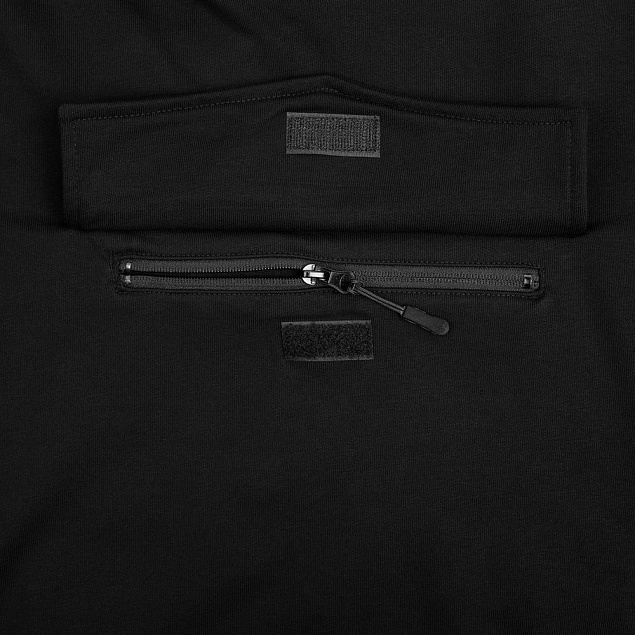 Худи унисекс с карманом на груди Chest Pocket, черное с логотипом в Балашихе заказать по выгодной цене в кибермаркете AvroraStore