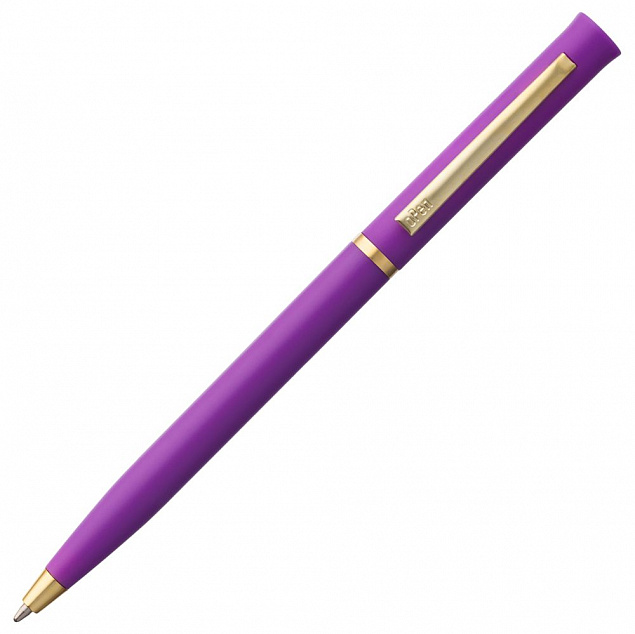 Ручка шариковая Euro Gold,фиолетовая с логотипом в Балашихе заказать по выгодной цене в кибермаркете AvroraStore