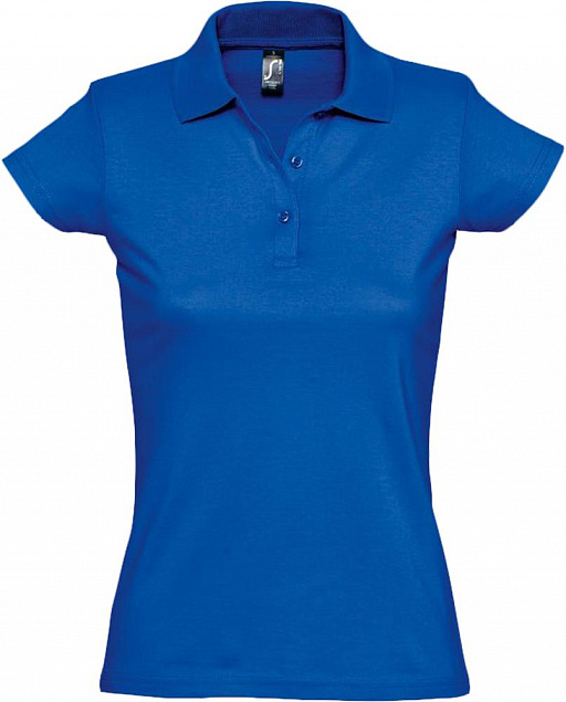 Рубашка поло женская Prescott Women 170, ярко-синяя (royal) с логотипом в Балашихе заказать по выгодной цене в кибермаркете AvroraStore