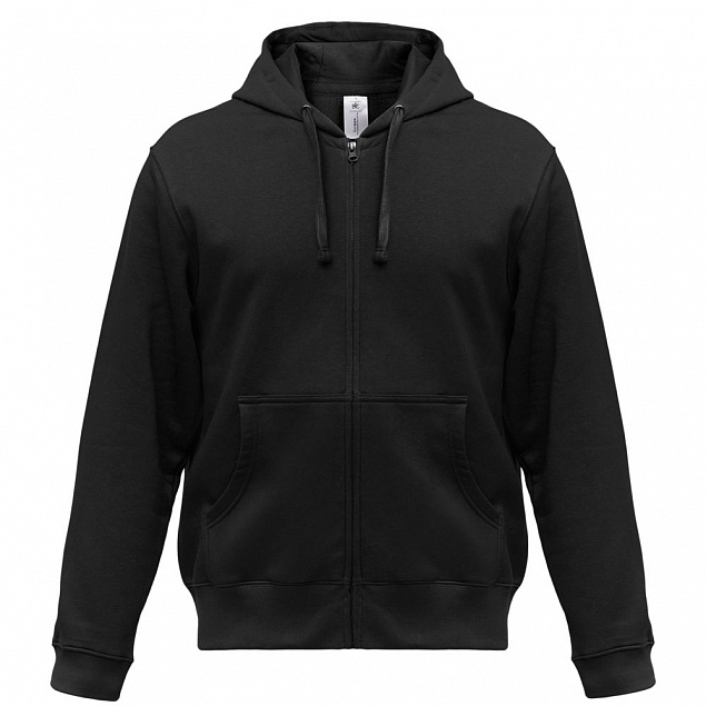 Толстовка мужская Hooded Full Zip черная с логотипом в Балашихе заказать по выгодной цене в кибермаркете AvroraStore