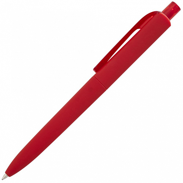 Ручка шариковая Prodir DS8 PRR-Т Soft Touch, красная с логотипом в Балашихе заказать по выгодной цене в кибермаркете AvroraStore