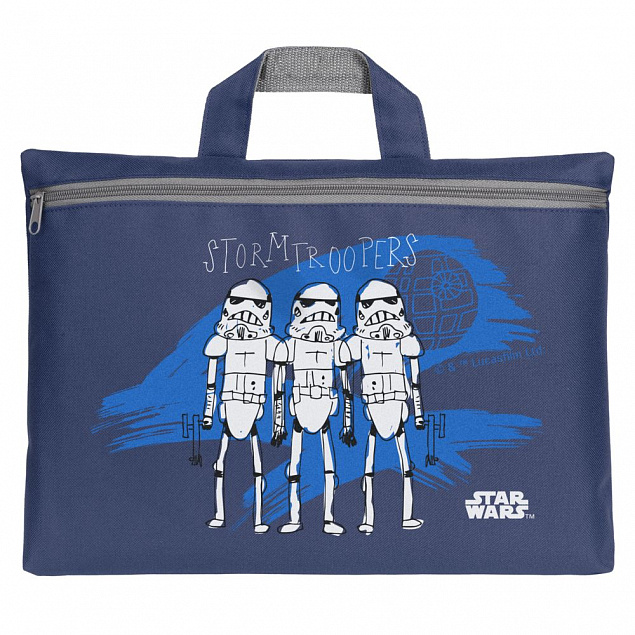 Сумка-папка Stormtroopers, темно-синяя с логотипом в Балашихе заказать по выгодной цене в кибермаркете AvroraStore