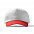 Бейсболка 5-панельная  FREYA,  Белый/ красный с логотипом в Балашихе заказать по выгодной цене в кибермаркете AvroraStore