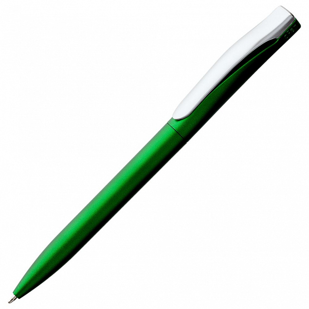 Ручка шариковая Pin Silver, зеленая с логотипом в Балашихе заказать по выгодной цене в кибермаркете AvroraStore