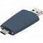 Флешка Pebble universal, USB 3.0, серо-синяя, 32 Гб с логотипом в Балашихе заказать по выгодной цене в кибермаркете AvroraStore