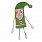 Новогодний колпачок Забавный Дед мороз текстиль(зеленый)(упаковка для конфет) с логотипом в Балашихе заказать по выгодной цене в кибермаркете AvroraStore