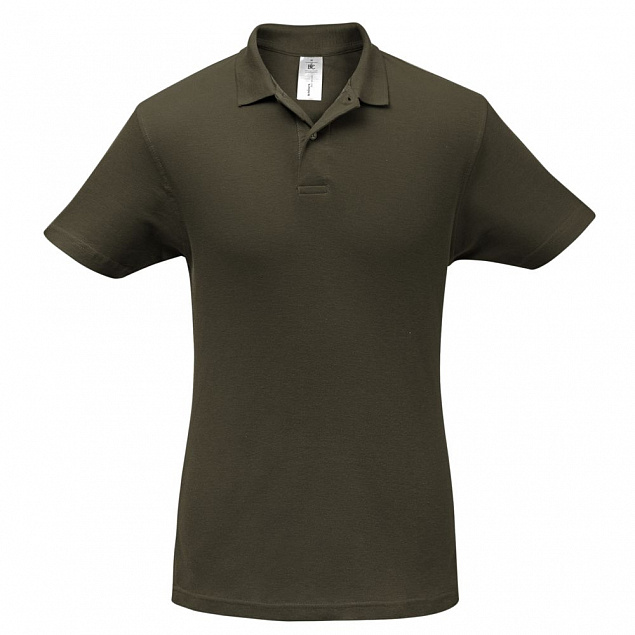 Рубашка поло ID.001 коричневая с логотипом в Балашихе заказать по выгодной цене в кибермаркете AvroraStore