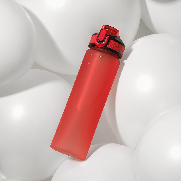 Спортивная бутылка для воды, Flip, 700 ml, красная с логотипом в Балашихе заказать по выгодной цене в кибермаркете AvroraStore