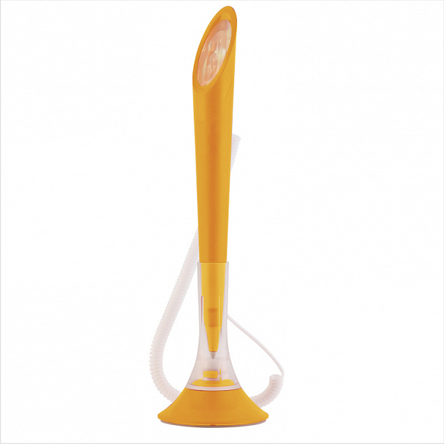 Ручка шариковая MEMO LEVISTOR CORD ICE, оранжевый/белый с логотипом в Балашихе заказать по выгодной цене в кибермаркете AvroraStore