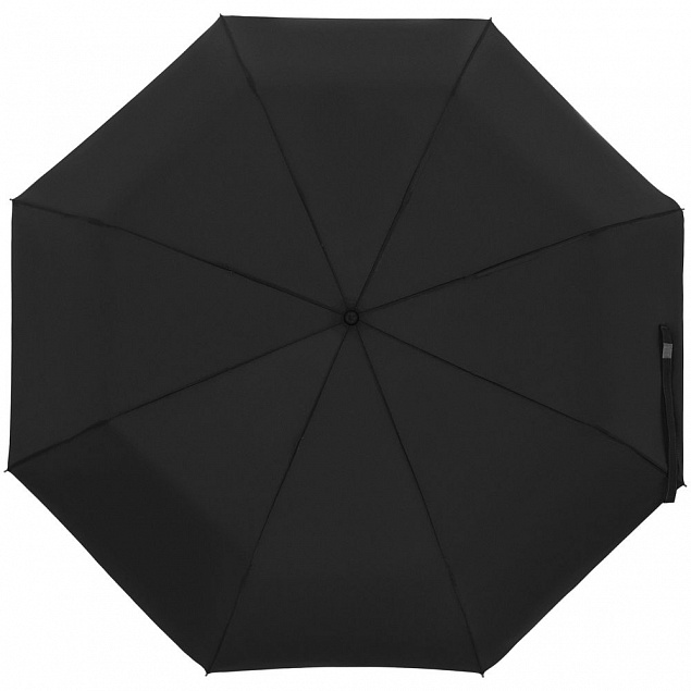 Зонт складной Show Up со светоотражающим куполом, черный с логотипом в Балашихе заказать по выгодной цене в кибермаркете AvroraStore