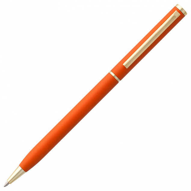 Ручка шариковая Hotel Gold, ver.2, оранжевая с логотипом в Балашихе заказать по выгодной цене в кибермаркете AvroraStore