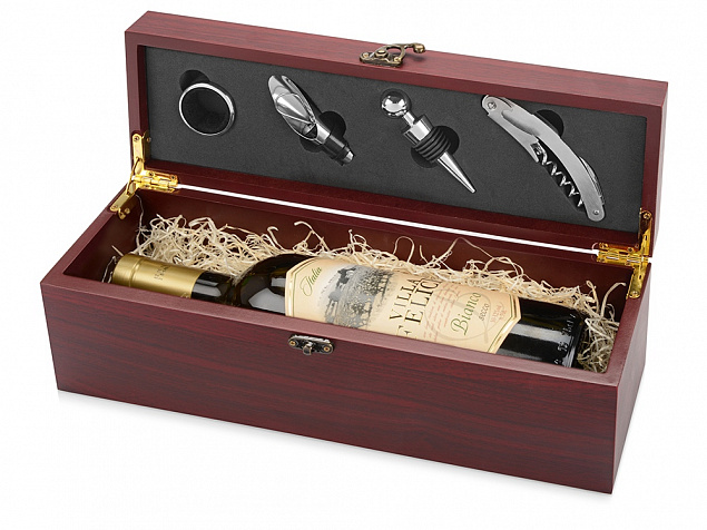 Подарочный набор для вина "Венге" с логотипом в Балашихе заказать по выгодной цене в кибермаркете AvroraStore