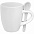 Кофейная кружка Pairy с ложкой, белая с логотипом в Балашихе заказать по выгодной цене в кибермаркете AvroraStore