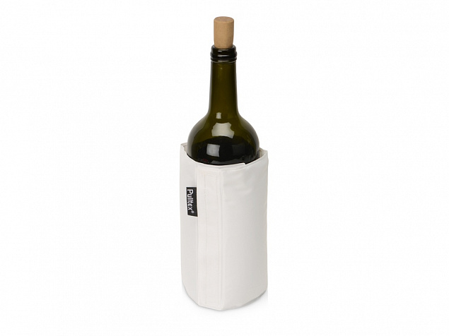 WINE COOLER SATIN WHITE/Охладитель-чехол для бутылки вина или шампанского, белый с логотипом в Балашихе заказать по выгодной цене в кибермаркете AvroraStore