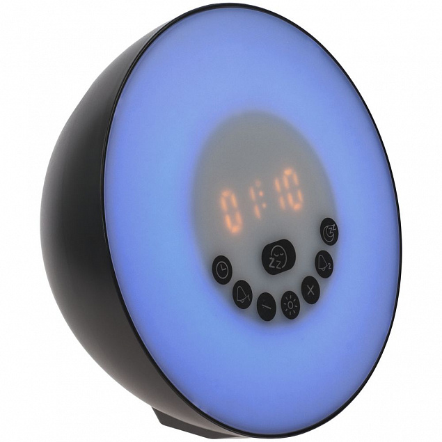 Лампа-колонка dreamTime для пробуждения светом и музыкой, черная с логотипом в Балашихе заказать по выгодной цене в кибермаркете AvroraStore