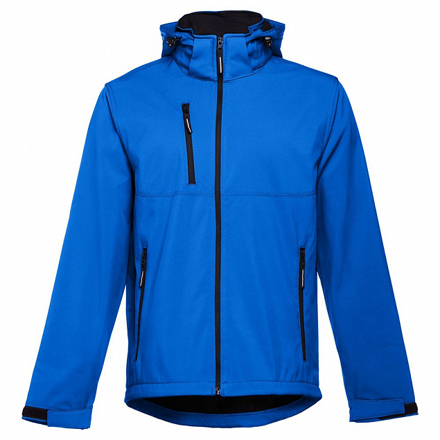 Куртка софтшелл мужская Zagreb, ярко-синяя с логотипом в Балашихе заказать по выгодной цене в кибермаркете AvroraStore