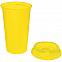 Стакан с крышкой Color Cap, желтый с логотипом в Балашихе заказать по выгодной цене в кибермаркете AvroraStore