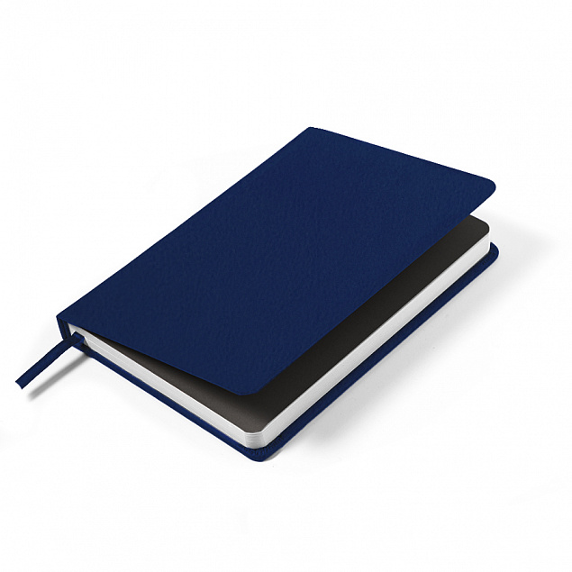 Ежедневник недатированный Duncan, А5,  темно-синий, белый блок с логотипом в Балашихе заказать по выгодной цене в кибермаркете AvroraStore