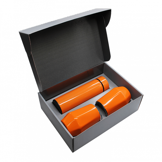 Набор Hot Box E2 grey (оранжевый) с логотипом в Балашихе заказать по выгодной цене в кибермаркете AvroraStore