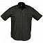 Рубашка мужская с коротким рукавом BRISBANE, черная с логотипом в Балашихе заказать по выгодной цене в кибермаркете AvroraStore