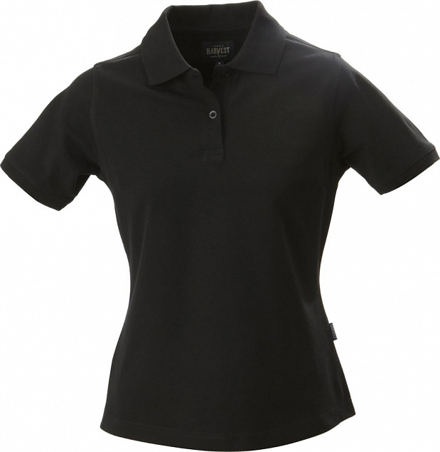 Рубашка поло стретч женская ALBATROSS, черная с логотипом в Балашихе заказать по выгодной цене в кибермаркете AvroraStore