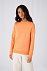 Свитшот женский Set In, светло-оранжевый с логотипом в Балашихе заказать по выгодной цене в кибермаркете AvroraStore