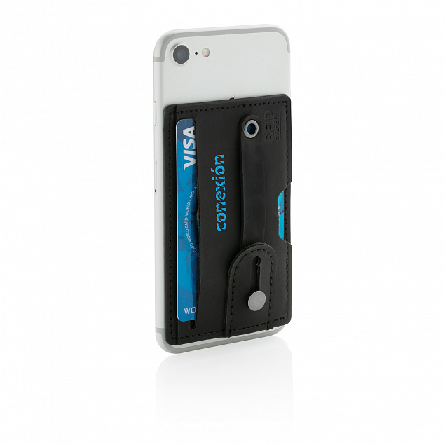Картхолдер c RFID защитой для телефона 3-в-1 с логотипом в Балашихе заказать по выгодной цене в кибермаркете AvroraStore