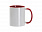 Кружка для сублимации, 330 мл, d=82 мм, стандарт А, белая, красная внутри, красная ручка с логотипом в Балашихе заказать по выгодной цене в кибермаркете AvroraStore