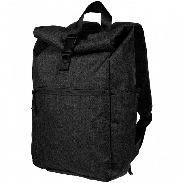 Рюкзак Packmate Roll, черный с логотипом в Балашихе заказать по выгодной цене в кибермаркете AvroraStore