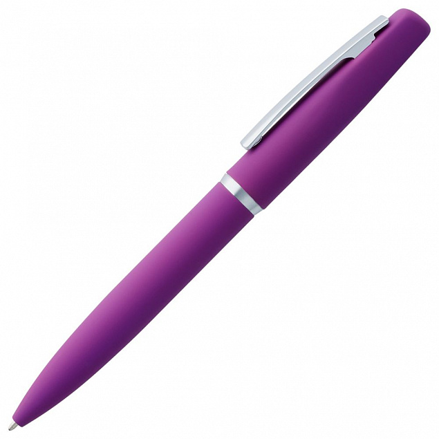 Ручка шариковая Bolt Soft Touch, фиолетовая с логотипом в Балашихе заказать по выгодной цене в кибермаркете AvroraStore