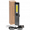 Фонарик-факел аккумуляторный Wallis, серый с логотипом в Балашихе заказать по выгодной цене в кибермаркете AvroraStore
