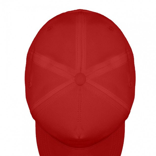 Бейсболка "Fortuna", 5 клиньев,  застежка на липучке,  красный, 100% полиэстер, плотность 140 г/м2 с логотипом в Балашихе заказать по выгодной цене в кибермаркете AvroraStore