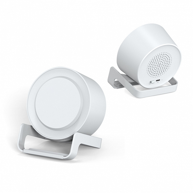 Беспроводная Bluetooth колонка U-Tone c функцией беспроводной зарядки, белый с логотипом в Балашихе заказать по выгодной цене в кибермаркете AvroraStore