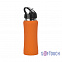 Бутылка спортивная "Индиана"с покрытием soft touch, оранжевая с логотипом в Балашихе заказать по выгодной цене в кибермаркете AvroraStore