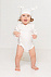 Боди детское Baby Prime, молочно-белое с логотипом в Балашихе заказать по выгодной цене в кибермаркете AvroraStore