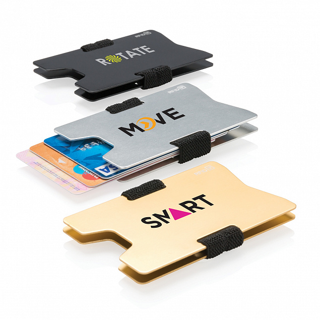 Алюминиевый чехол для карт с защитой от сканирования RFID с логотипом в Балашихе заказать по выгодной цене в кибермаркете AvroraStore