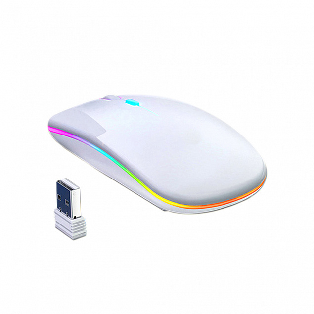 Мышь компьютерная беспроводная Seven, белый с логотипом в Балашихе заказать по выгодной цене в кибермаркете AvroraStore